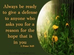 Share the Reasons for Hope