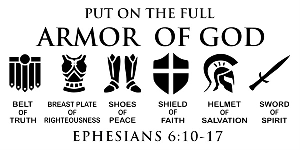Armor of Truth, Righteousness, Faith, Salvation and the Word of God